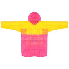 Дождевик детский 110 - 120 см, L, с капюшоном, кнопки, JC-10287