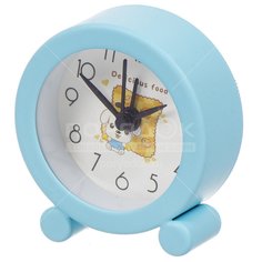 Часы-будильник настольные, 5х5х6 см, круглые, пластик, Доброе утро, Y4-5208