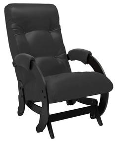 Кресло-качалка глайдер Модель 68, Венге, экокожа Vegas Lite Black Leset