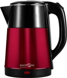 Чайник электрический MAXTRONIC MAX-605, 1800Вт, 2,2л, красно-черный Bit