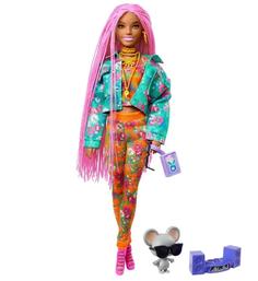 Кукла Barbie Extra с розовыми косичками