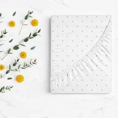 Простыня Нордтекс &quot;Облачко&quot; White dots, на резинке, 60х120см