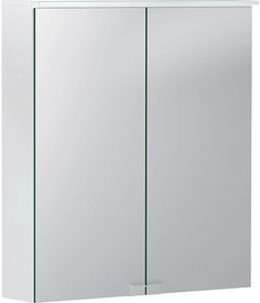 Зеркальный шкаф 60х7,7 см белый матовый Geberit Option Basic 500.273.00.1