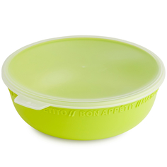 Миска Rotho Tresa с крышкой салатовая 1,02 л