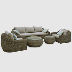 Комплект мебели Yuhang 5 предметов коричневый/серый (YH-S4099W/ C3099/20YH-C1099W)