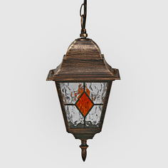 Садовый светильник Amber Lamp подвесной золотой с чёрным (8015LHB)