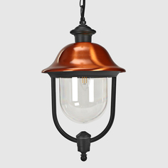 Садовый светильник Amber Lamp подвесной медный с чёрным (8255А)