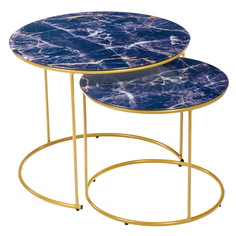 Набор кофейных столиков tango , 2шт (bradexhome) черный 46x39 см.