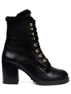 Ботильоны кожаные на меху Stuart Weitzman