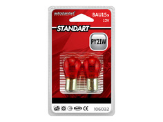 Лампы для фар автомобиля лампа AUTO STANDART PY21W 12В 21Вт 2шт