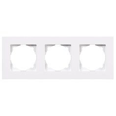 Рамки для розеток, выключателей, накладки декоративные рамка 3 поста GUNSAN Eqona белый