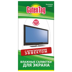 Салфетки хозяйственные влажные для уборки салфетки влажные GUTEN TAG для экранов мониторов 60шт