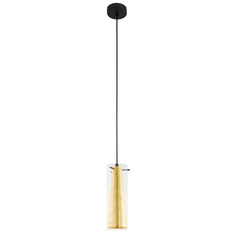 Светильники подвесные светильник подвесной EGLO Pinto Gold 60Вт E27 металл/стекло черный/золотой