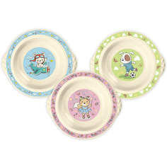 Тарелки , миски, пиалы детские тарелка БЫТПЛАСТ Пластишка 18см глубокая пластик микс цвета