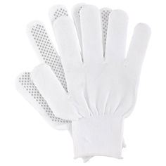 Перчатки садовые перчатки синтетика ПВХ-точка XL белые