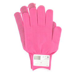 Перчатки садовые перчатки синтетика ПВХ-точка L розовые