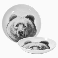 Тарелки тарелка ДОБРУШ Медведь 20,5 см глубокая фарфор