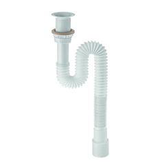 Сифоны сифон для раковины WIRQUIN 1 1/4"х40/50 800 мм гофрированный белый