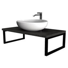 Комплектующие для мебели в ванную комнату столешница Grunge Loft 80см бетон темно-серый