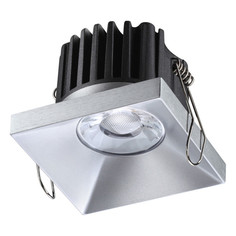 Подсветки для ванной комнаты светильник встраиваемый NOVOTECH Metis IP44 LED 10Вт металл серебряный