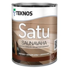 Покрытия декоративные воск ТEKNOS satu saunavaha 0,9л бесцветный, арт.ЭК000129672 Teknos