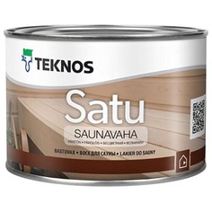 Покрытия декоративные воск ТEKNOS satu saunavaha 0,45л бесцветный, арт.ЭК000129671 Teknos