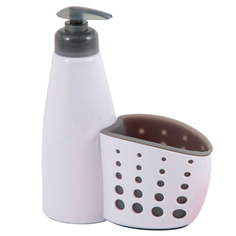 Дозаторы для жидкого мыла и моющих средств дозатор для мыла и губки РЫЖИЙ КОТ 13x7x19см 200мл пластик