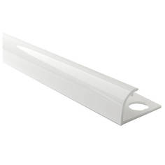 Закладки для плитки металлические профиль для плитки алюминиевый наружный 2700х12мм белый глянец Лука