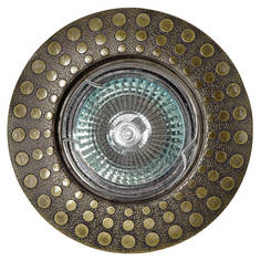 Светильники точечные круглые светильник встраиваемый DE FRAN Классик MR16 античное золото