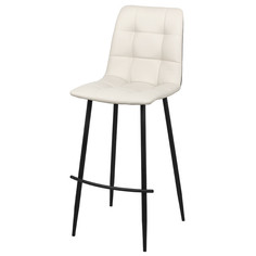Барные стулья барный стул ЧИЛИ 46х53х111,5см молочный/черный искусственная кожа