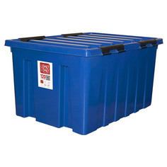 Контейнеры, корзинки, ящики для хранения ящик ROXBOX 120л 74х41х57см на колесах, с клипсами, крышкой синий