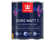 Краски для стен и потолков краска в/д EURO MATT 3 A 0.9 л, арт.700001111 Tikkurila
