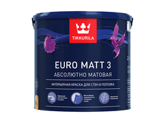 Краски для стен и потолков краска в/д EURO MATT 3 A 2,7 л, арт.700001113 Tikkurila