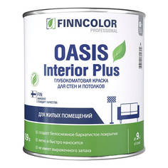 Краски для стен и потолков краска в/д FINNCOLOR Oasis Interior Plus A интерьерная 0,9л, арт.700001249