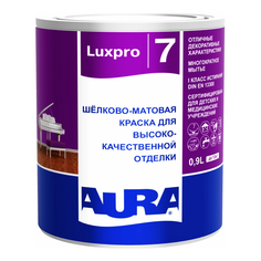 Краски для стен и потолков краска в/д AURA Luxpro 7 база А интерьерная 0,9л белая, арт.4607003915063