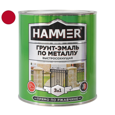 Краски и эмали по металлу и ржавчине грунт-эмаль по металлу HAMMER 2,7кг красная, арт.ЭК000125865