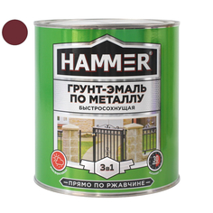 Краски и эмали по металлу и ржавчине грунт-эмаль по металлу HAMMER 2,7кг кр.-коричневая, арт.ЭК000125867