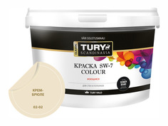 Краски для стен и потолков краска акриловая TURY SW-7 Colour для стен и потолков моющаяся 2,4кг крем-брюле, арт.КрВДSW72,4КБ
