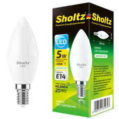 Лампы светодиодные лампа светодиодная SHOLTZ 5Вт E14 350Лм 4200K свеча