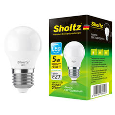 Лампы светодиодные лампа светодиодная SHOLTZ 5Вт E27 400Лм 4200К шар
