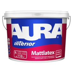 Краски для стен и потолков краска в/д AURA Mattlatex моющаяся 9л белая, арт.4607003919931