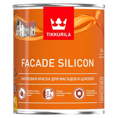 Краски и эмали фасадные краска акриловая фасадная TIKKURILA Facade Silicon база А 0,9л белая, арт.700011473