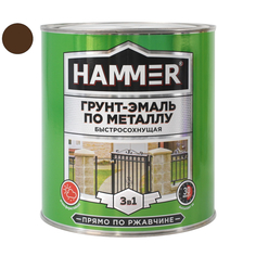 Краски и эмали по металлу и ржавчине грунт-эмаль по металлу HAMMER 2,7кг шоколадная, арт.ЭК000132856