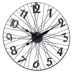 Часы часы настенные KOOPMAN BICYCLE WHEEL D600мм черные металл