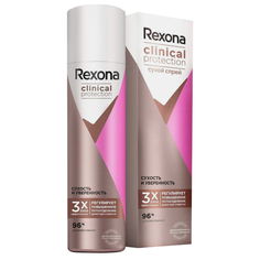 Дезодоранты для тела дезодорант REXONA Clinical Protection Сухость и уверенность аэрозоль 150мл