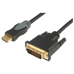 Кабели кабель HDMI-DVI 24+1 GODIGITAL 1201-2 2,0м черн.