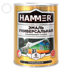 Эмали универсальные эмаль алкидная HAMMER ускоренной сушки 0,9кг белая, арт.ЭК000135030