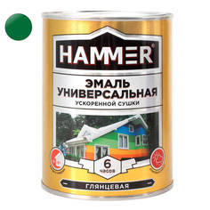 Эмали универсальные эмаль алкидная HAMMER ускоренной сушки 0,9кг зеленая, арт.ЭК000135034