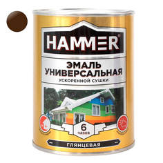 Эмали универсальные эмаль алкидная HAMMER ускоренной сушки 0,9кг шоколадная, арт.ЭК000135038
