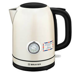 Чайники электрические чайник BRAYER BR1005YE 2200Вт 1,7л металл кремов.